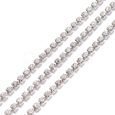 2 Colors Crystal & Crystal AB Rhinestone Cup Chains CHC-FS0001-02-1