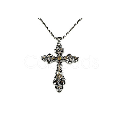 Cross Zinc Alloy Pendant Necklace NF8765-10-1