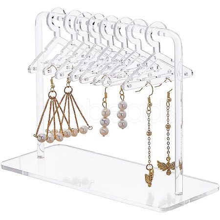 Transparent Acrylic Earring Display Stands EDIS-WH0021-11-1