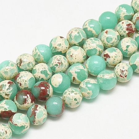 Synthetic Imperial Jasper Beads Strands G-S300-41C-8mm-1