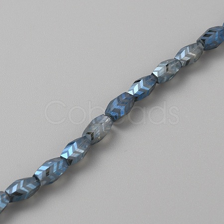 Transparent Electroplate Glass Beads EGLA-TAC0005-01C-1