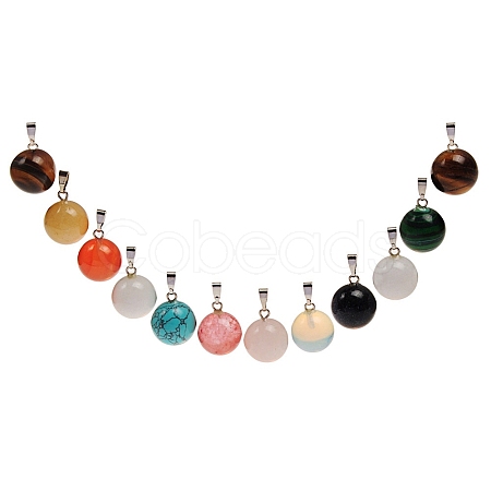 Natural & Synthetic Gemstone Pendants G-PW0006-08P-1