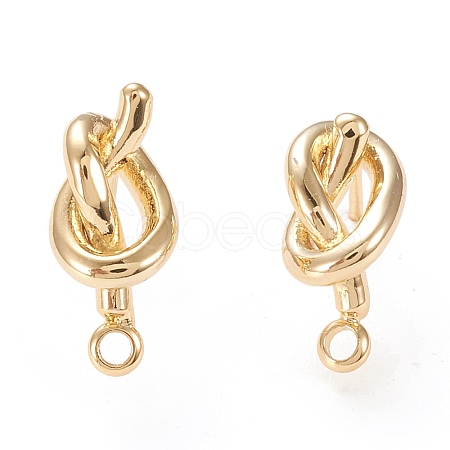 Brass Stud Earring Findings X-KK-F820-43G-1