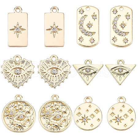 SUNNYCLUE 24Pcs 6 Styles Alloy Pendants FIND-SC0003-82-1