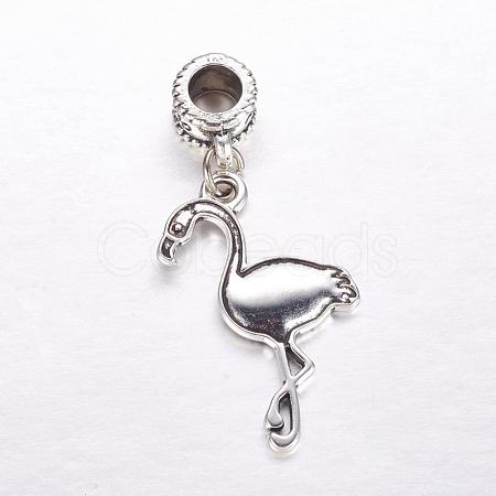 Tibetan Style Alloy European Dangle Charms MPDL-J041-07AS-1