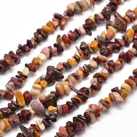 Natural Mookaite Chip Bead Strands G-M205-39-1