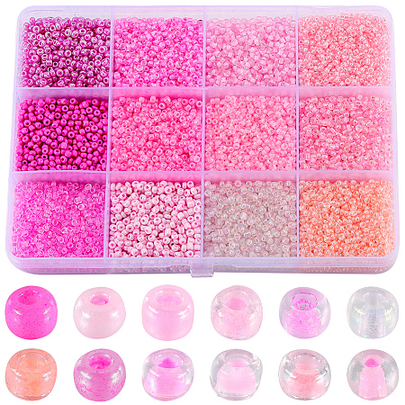 SUNNYCLUE 156g 12 Style Glass Seed Beads SEED-SC0001-32A-03-1