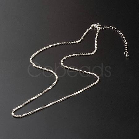 304 Stainless Steel Box Chain Necklaces NJEW-JN03551-1