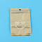 Plastic Zip Lock Bags, Resealable Small Jewelry Storage Bags Self Seal Bags, Top Seal, Rectangle with Smiling Face, Dark Khaki, 15x10.5cm