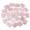 Natural Rose Quartz Cabochons, Divination Stone, Rectangle with Runes/Futhark/Futhorc, 20x15x6.5mm, 25pcs/et