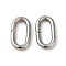 Non-Tarnish 304 Stainless Steel Linking Rings, Quick Link Connectors, Oval, Stainless Steel Color, 11x6x1.5mm, Inner Diameter: 8x3mm