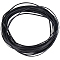 Gorgecraft Plastic Imitation Cane Wire Cord, Flat, Black, 5mm