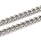 Tarnish Resistant 201 Stainless Steel Cuban Link Chains, Curb Chains, Unwelded, Stainless Steel Color, 9x7x2mm