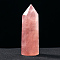 Tower Natural Strawberry Quartz Display Decoration, Healing Stone Wands, for Energy Balancing Meditation Therapy Decors, Hexagonal Prism, 40~50mm