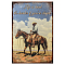 Vintage Metal Tin Sign, Iron Wall Decor for Bars, Restaurants, Cafe Pubs, Rectangle, Horse, 300x200x0.5mm