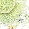 Baking Paint Glass Seed Beads, Peanut, Pale Green, 6x3.5x3mm, Hole: 1mm, about 4500pcs/pound