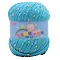 Polyester Yarn, Tweed Yarn, for Sweater Hat, for Knitting Crochet Supplies, Cyan, 2mm, about 87.49 Yards(80m)/Skein