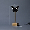 Velvet with Metal Earring Display Stand, Butterfly, Black, 14x6cm