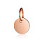 201 Stainless Steel Pendants, Manual Polishing, Flat Round, Stamping Blank Tag, Rose Gold, 10x1mm, Hole: 3.5mm