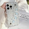 3D Blue Flower Wrist Phone Chain TPU Plastic Mobile Phone Cover, Light Sky Blue, 14.7x7.15x0.8cm, Fit for iphone 13