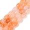 Natural Agate Beads Strands, Deyd & Heated, Faceted, Oval, Light Salmon, 12x7.5~8mm, Hole: 1.2mm, about 32pcs/strand, 14.96''(38cm)