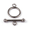 Tarnish Resistant 304 Stainless Steel Ring Toggle Clasps, Stainless Steel Color, Ring: 21x16x2mm, Bar: 25x8x4mm, Hole: 3mm