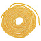 10 Yards PVC Tubular Synthetic Rubber Cord, Hollow Pipe, with Paillette, Gold, 5mm, Hole: 1.6mm