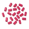 Opaque Acrylic Beads, Rectangle, Fuchsia, 8x4x3mm, Hole: 1mm