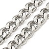 201 Stainless Steel Curb Chain Necklaces for Men NJEW-Q336-07A-P-5