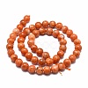 Natural Orange Calcite Beads Strands G-E576-74A-2