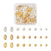 Kissitty 105Pcs 12 Styles Brass Hollow Beads KK-KS0001-27-1