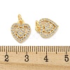 Brass Micro Pave Cubic Clear Zirconia Charms KK-Z044-23G-3