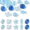 25Pcs 5 Style Ocean Themed Transparent Glass Beads Sets GLAA-YW0003-40D-1