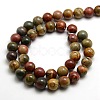 Round Natural Picasso Beads Strands G-P062-64-2