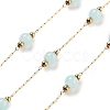 Handmade Round Dyed Natural Malaysia Jade Beaded Chains CHS-P019-08G-B-1