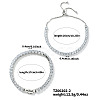 2Pcs 2 Style Cubic Zirconia Chain Bracelet Set SK7493-2-1