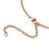 Titanium Steel Initial Letter Rectangle Pendant Necklace for Men Women NJEW-E090-01G-16-4