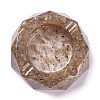 Resin with Natural Rutilated Quartz Chip Stones Ashtray DJEW-F015-07E-1