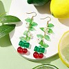 Acrylic 304 Stainless Steel Dangle Earrings EJEW-JE05735-03-2