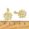 Real 18K Gold Plated Brass Micro Pave Cubic Zirconia Pendants KK-H472-14G-01-3