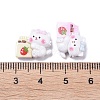 Opaque Cute Animal Resin Decoden Cabochons RESI-B024-02D-3