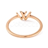 304 Stainless Steel Letter W Finger Ring for Women RJEW-C086-07-RG-3