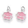925 Sterling Silver Enamel Charms STER-T004-05S-4