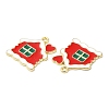 Christmas Alloy Enamel Pendants ENAM-D050-13C-02G-2