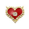 Rack Plating Brass Micro Pave Clear Cubic Zirconia Connector Charms KK-P230-05G-04-1