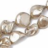 Shell Pearl Beads Strands BSHE-Q031-15-3