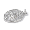 Brass Micro Pave Cubic Zirconia Pendants KK-E110-09P-2