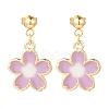 Sakura Pendant Necklaces & Dangle Earring Jewelry Sets SJEW-JS01147-03-8