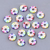 Rainbow Color Handmade Polymer Clay Beads Strands X-CLAY-R091-6mm-02-3
