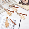  4Pcs 4 Style Ancient Musical Instrument Pipa Chinese Style Bookmark with Tassels for Book Lover AJEW-NB0002-72-4